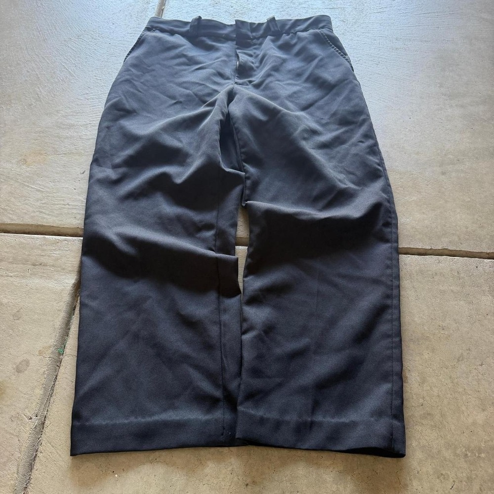 36x30 Navy Pleated Straight Wide Leg Dress Pants Y2K Vintage